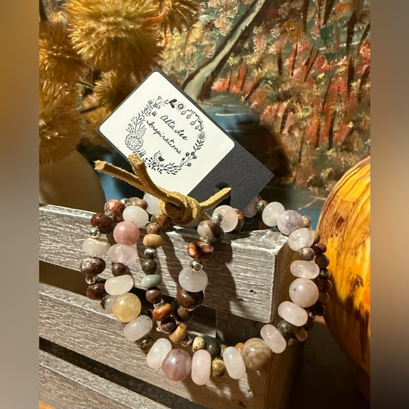 Bracelets w/Mixed Jaspers, Sunstone & Sterling Silver by Alta Lee Inspirations - Picture 3 of 15